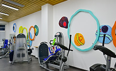 Salus Klinik Lindow - Wandgestaltung Raum Bewegungstherapie - Klinik & Kunst